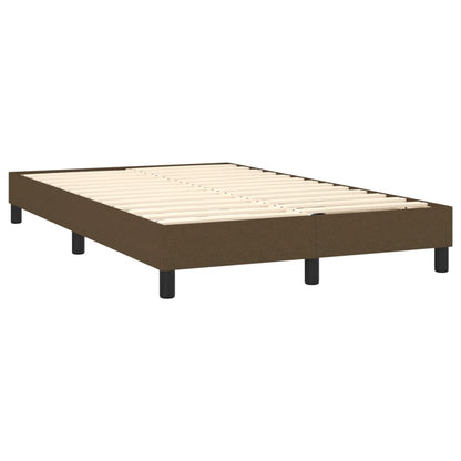 Letto a Molle Materasso e LED MarroneScuro 120x190cm in Tessuto | homemem39