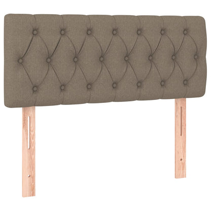 Letto a Molle con Materasso e LED Tortora 120x190 cm in Tessuto | homemem39