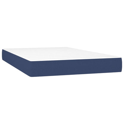 Letto a Molle con Materasso e LED Blu 120x190 cm in Tessuto | homemem39