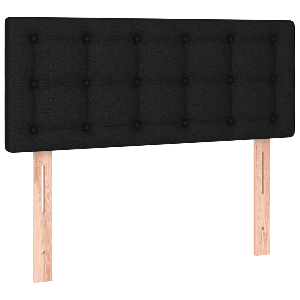 Letto a Molle con Materasso e LED Nero 120x190 cm in Tessuto - homemem39