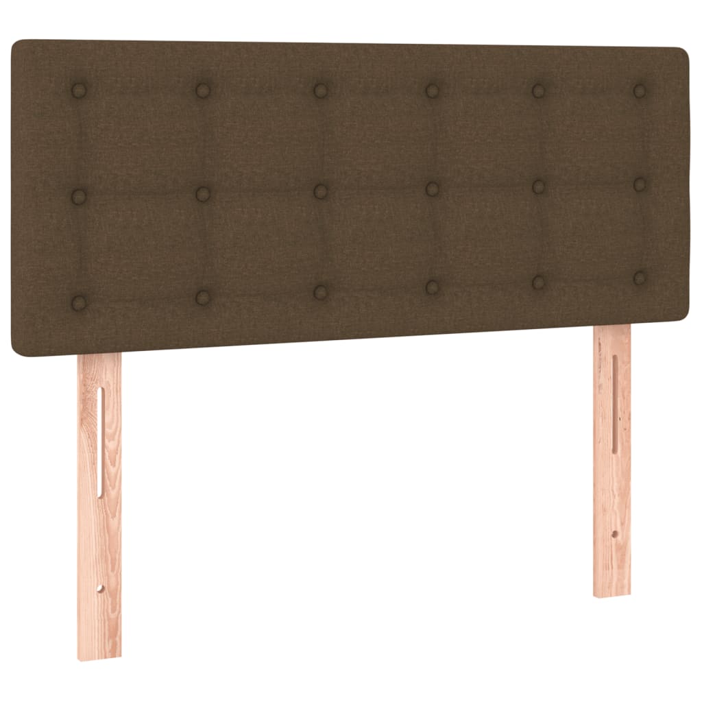 Letto a Molle Materasso e LED MarroneScuro 120x190cm in Tessuto | homemem39