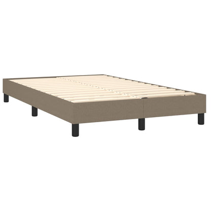 Letto a Molle con Materasso e LED Tortora 120x190 cm in Tessuto | homemem39