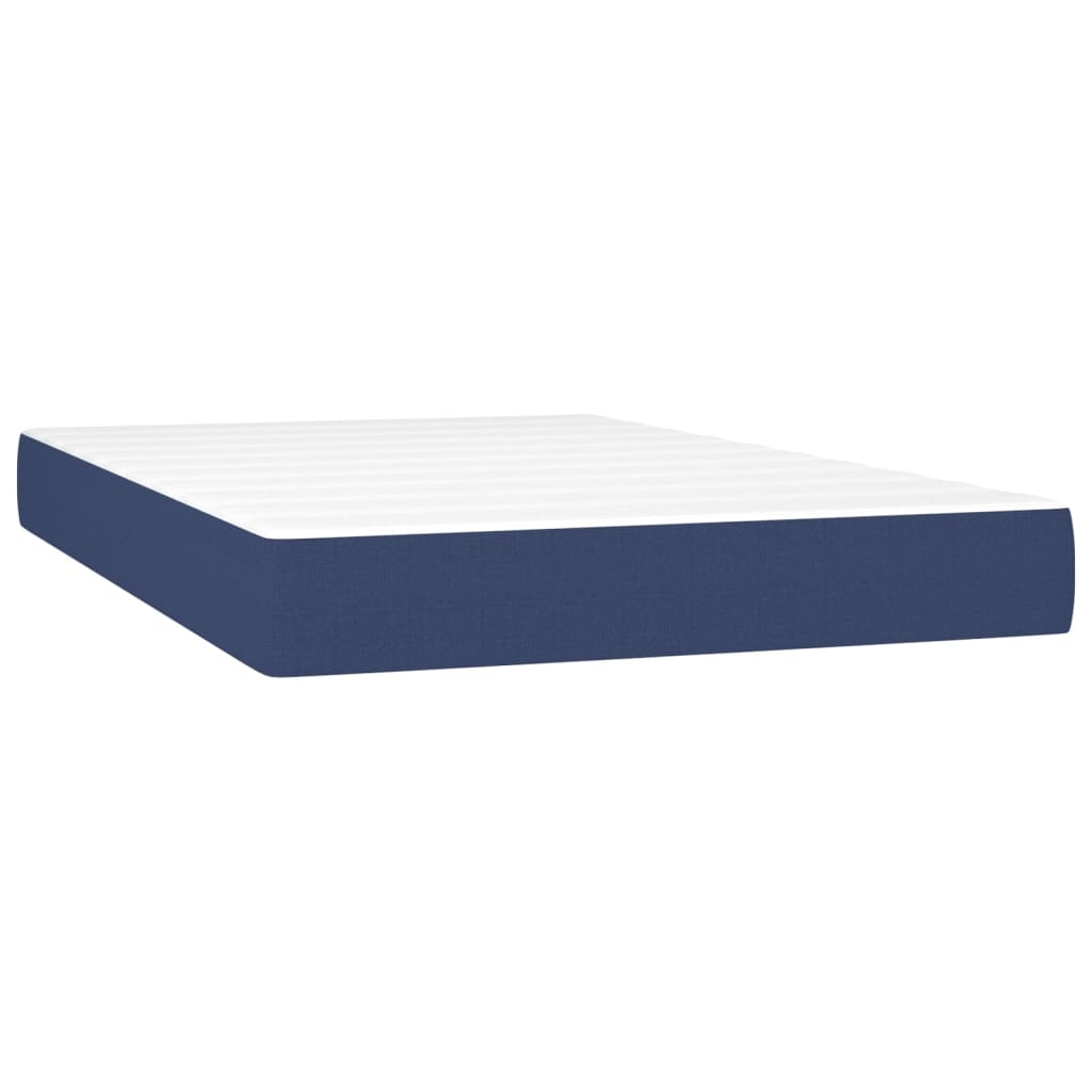 Letto a Molle con Materasso e LED Blu 120x190 cm in Tessuto | homemem39