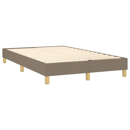 Letto a Molle con Materasso e LED Tortora 120x190 cm in Tessuto | homemem39