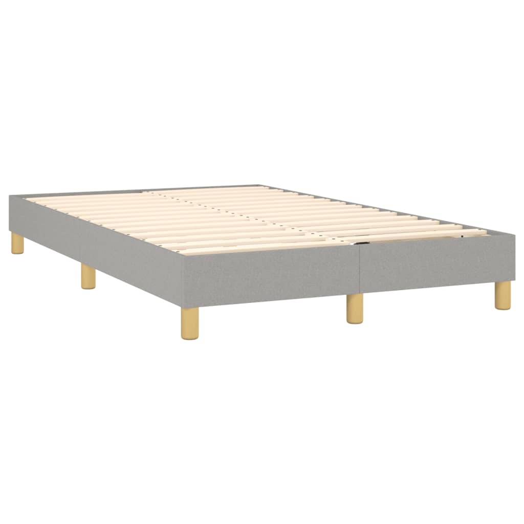 Letto a Molle Materasso e LED Grigio Chiaro 120x190 cm Tessuto