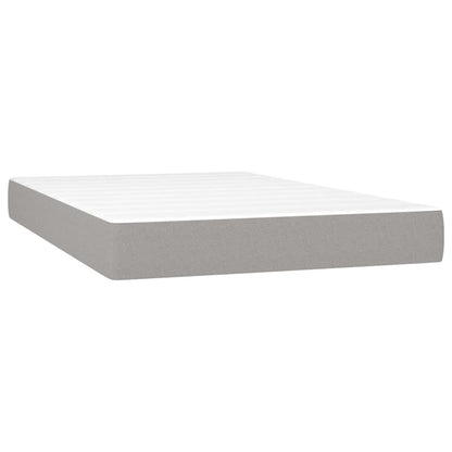 Letto a Molle Materasso e LED Grigio Chiaro 120x190 cm Tessuto | homemem39