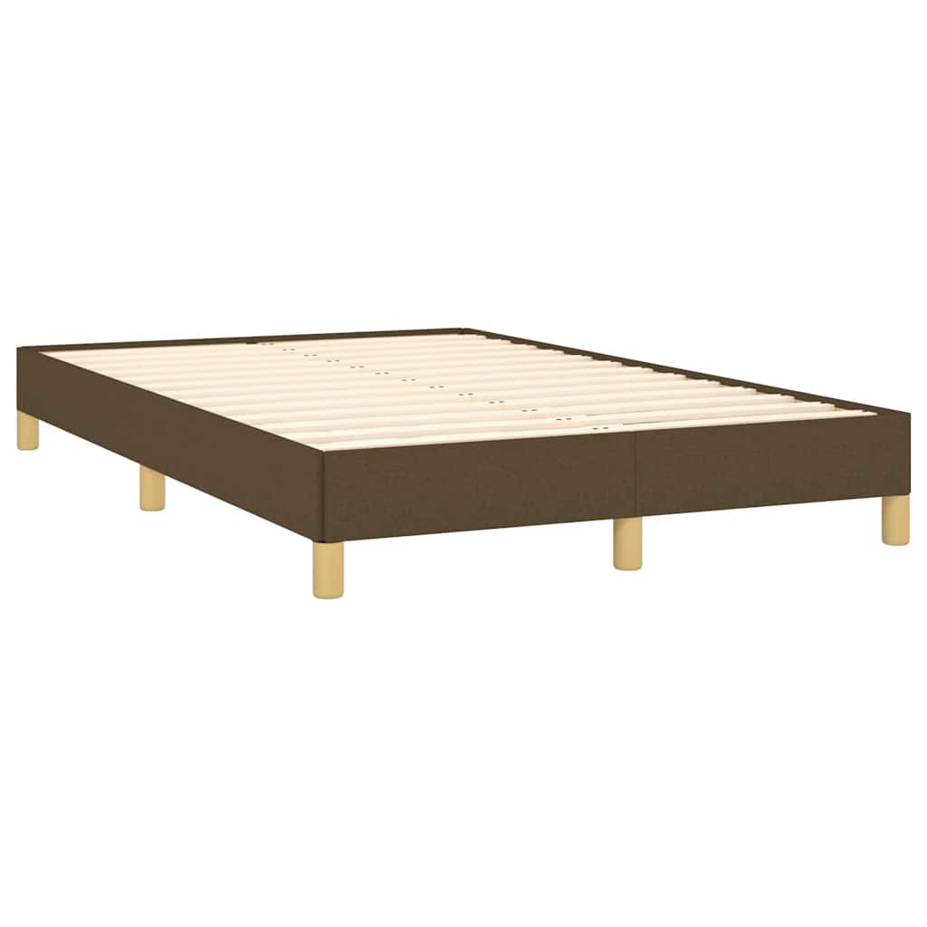 Letto a Molle Materasso e LED MarroneScuro 120x190cm in Tessuto | homemem39