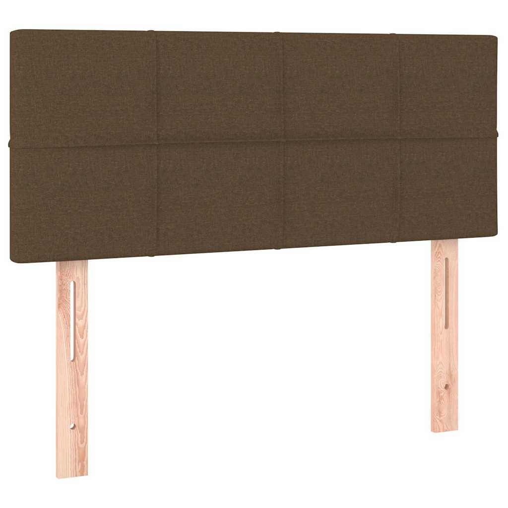 Letto a Molle Materasso e LED MarroneScuro 120x190cm in Tessuto | homemem39