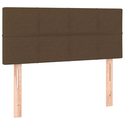 Letto a Molle Materasso e LED MarroneScuro 120x190cm in Tessuto | homemem39