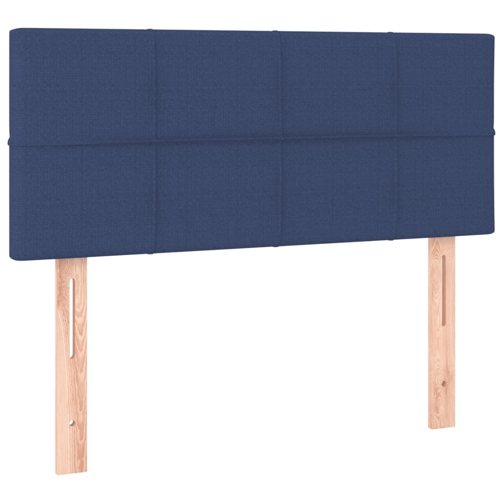 Letto a Molle con Materasso e LED Blu 120x190 cm in Tessuto | homemem39