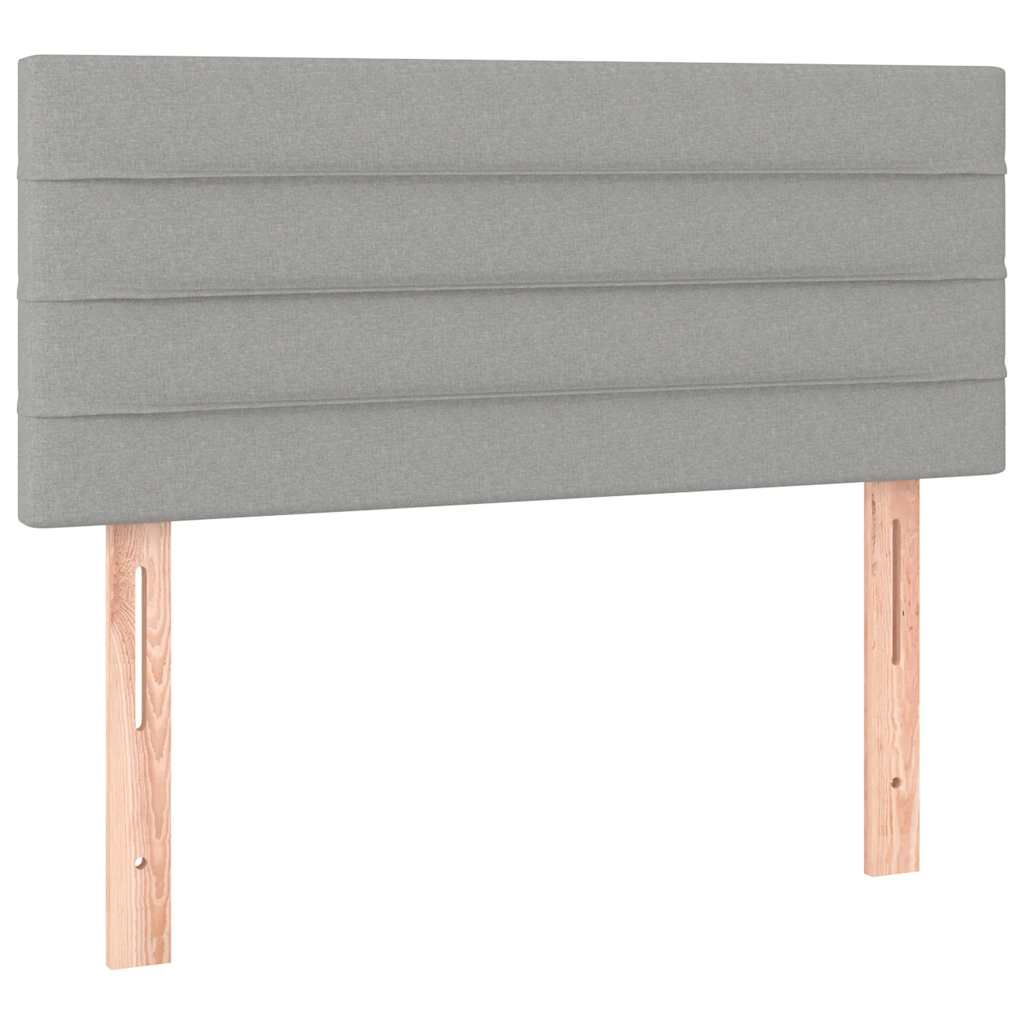 Letto a Molle Materasso e LED Grigio Chiaro 120x190 cm Tessuto | homemem39