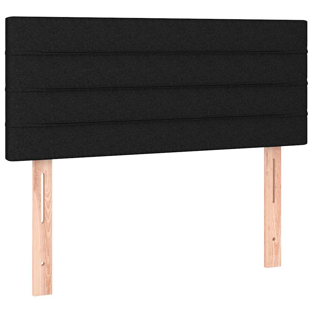 Letto a Molle con Materasso e LED Nero 120x190 cm in Tessuto | homemem39