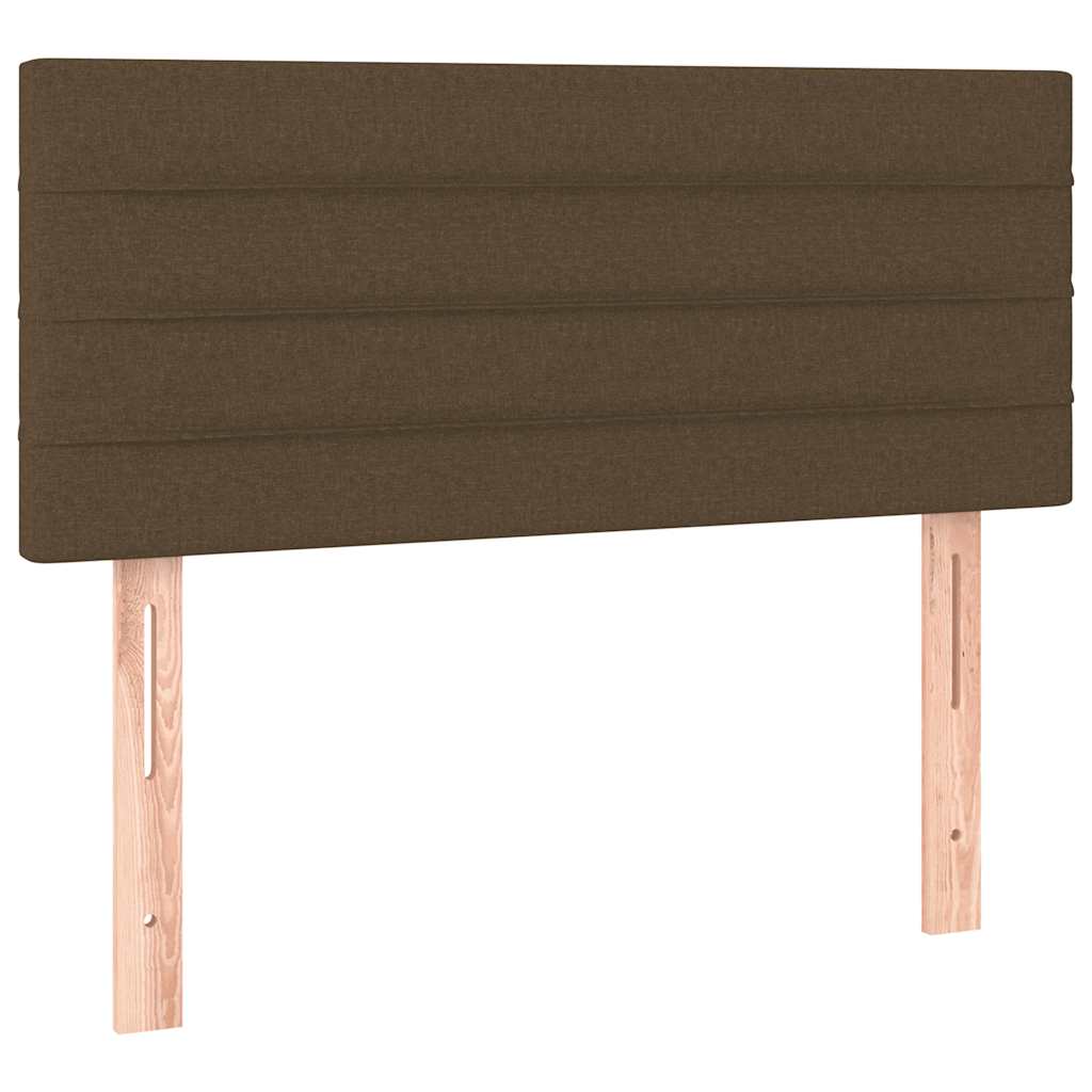 Letto a Molle Materasso e LED MarroneScuro 120x190cm in Tessuto | homemem39