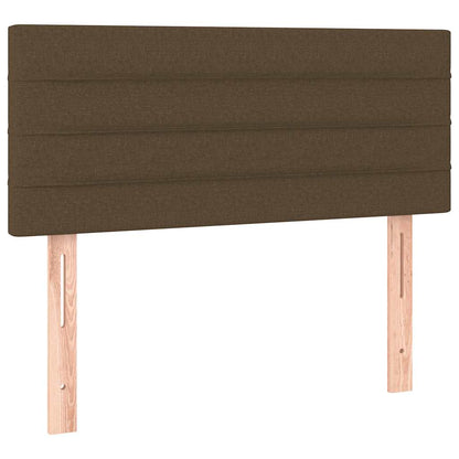 Letto a Molle Materasso e LED MarroneScuro 120x190cm in Tessuto | homemem39