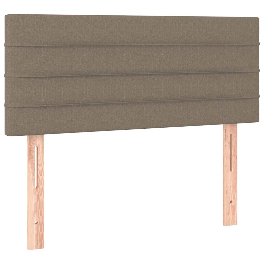 Letto a Molle con Materasso e LED Tortora 120x190 cm in Tessuto | homemem39