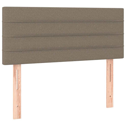 Letto a Molle con Materasso e LED Tortora 120x190 cm in Tessuto | homemem39