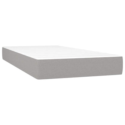 Letto a Molle Materasso e LED Grigio Chiaro 120x190 cm Tessuto | homemem39