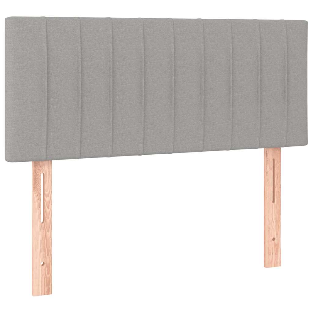 Letto a Molle Materasso e LED Grigio Chiaro 120x190 cm Tessuto | homemem39