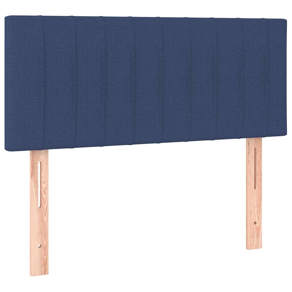 Letto a Molle con Materasso e LED Blu 120x190 cm in Tessuto | homemem39