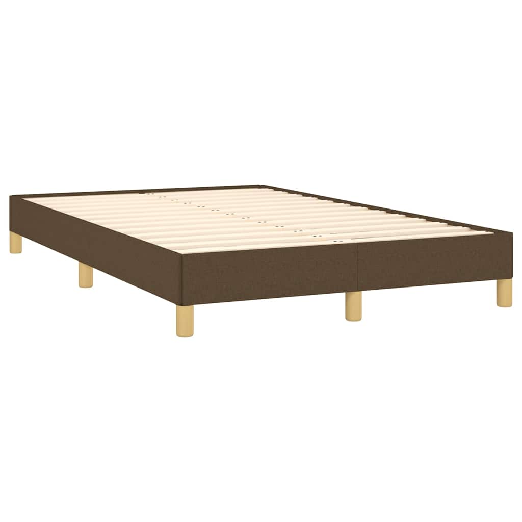 Letto a Molle Materasso e LED MarroneScuro 120x190cm in Tessuto | homemem39