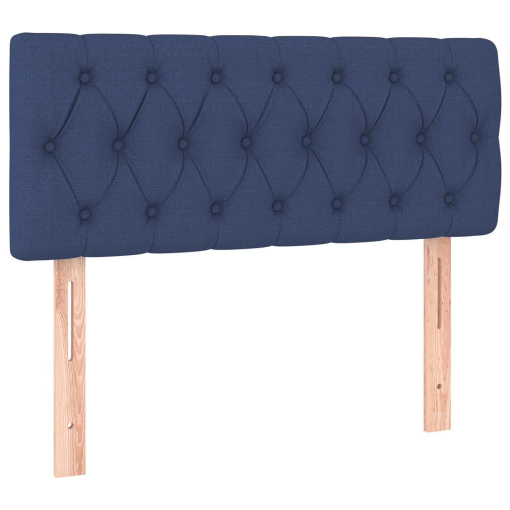 Letto a Molle con Materasso e LED Blu 120x190 cm in Tessuto