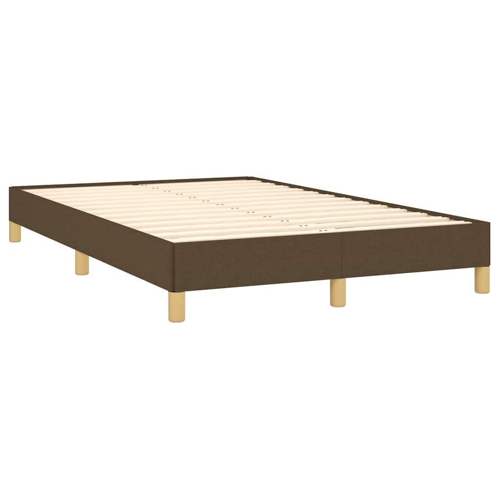 Letto a Molle Materasso e LED MarroneScuro 120x190cm in Tessuto | homemem39
