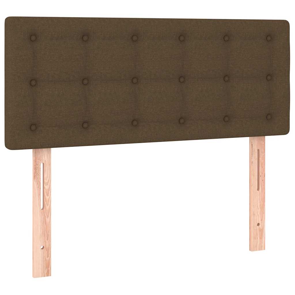 Letto a Molle Materasso e LED MarroneScuro 120x190cm in Tessuto | homemem39