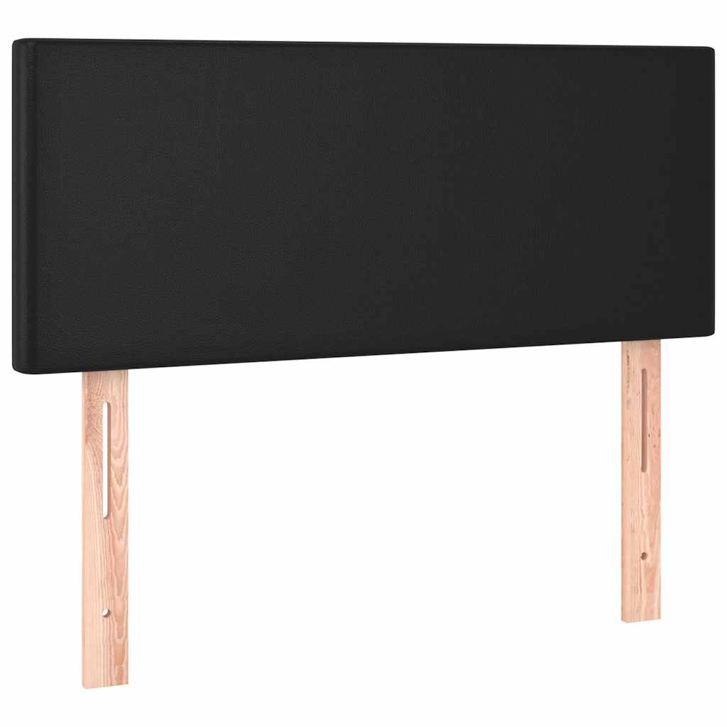 Letto a Molle con Materasso e LED Nero 120x190 cm in Similpelle | homemem39