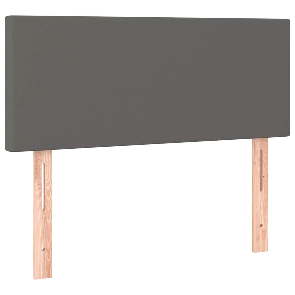 Giroletto Molle con Materasso e LED Grigio 120x190cm Similpelle | homemem39