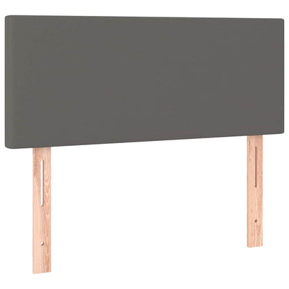 Giroletto Molle con Materasso e LED Grigio 120x190cm Similpelle | homemem39