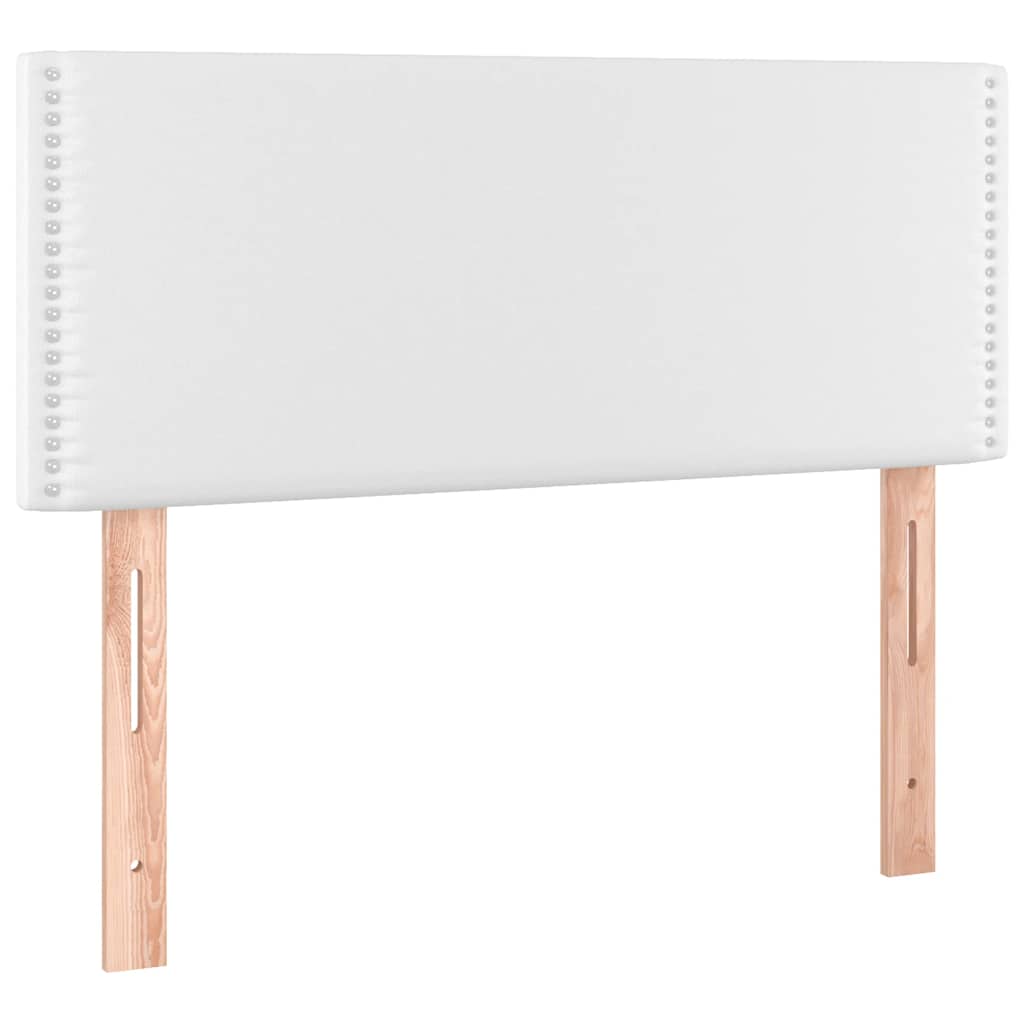 Giroletto Molle con Materasso e LED Bianco 120x190cm Similpelle