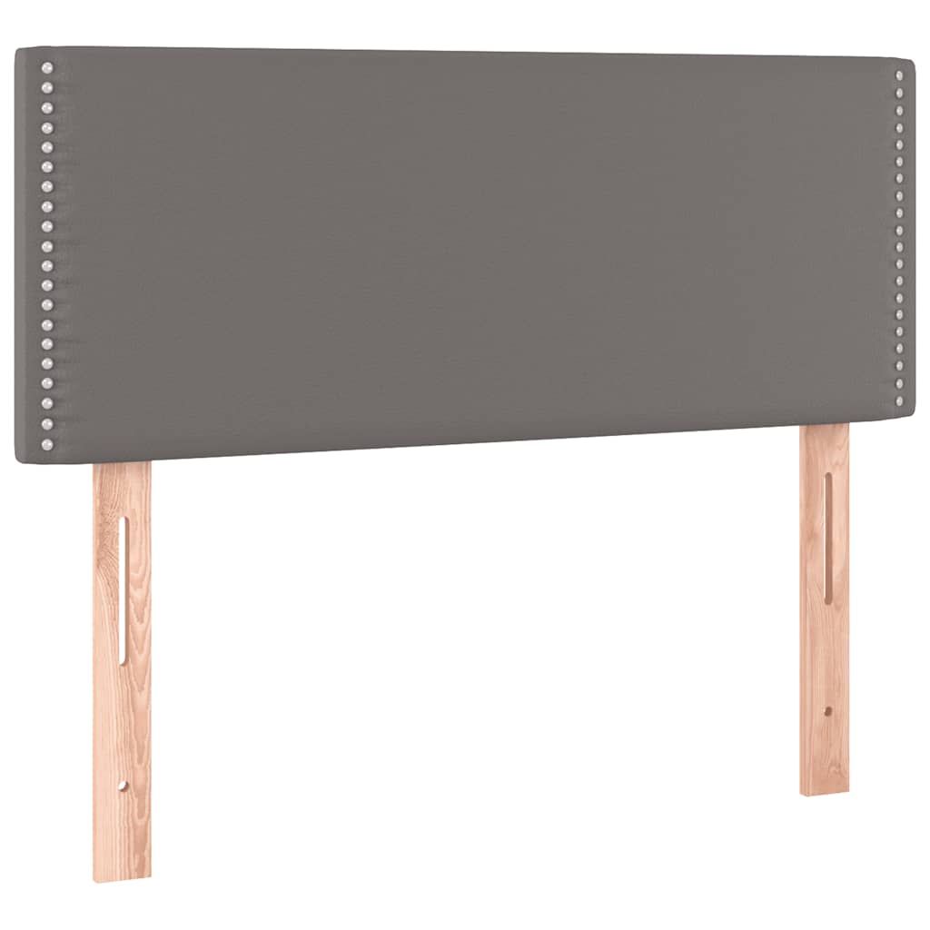 Giroletto Molle con Materasso e LED Grigio 120x190cm Similpelle | homemem39