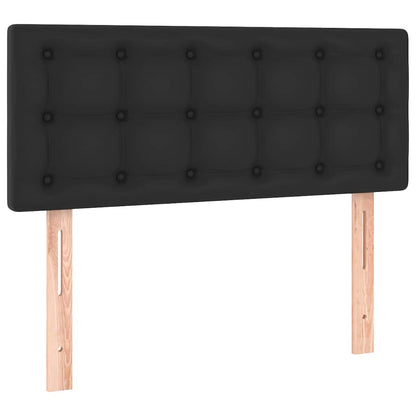 Letto a Molle con Materasso e LED Nero 120x190 cm in Similpelle | homemem39
