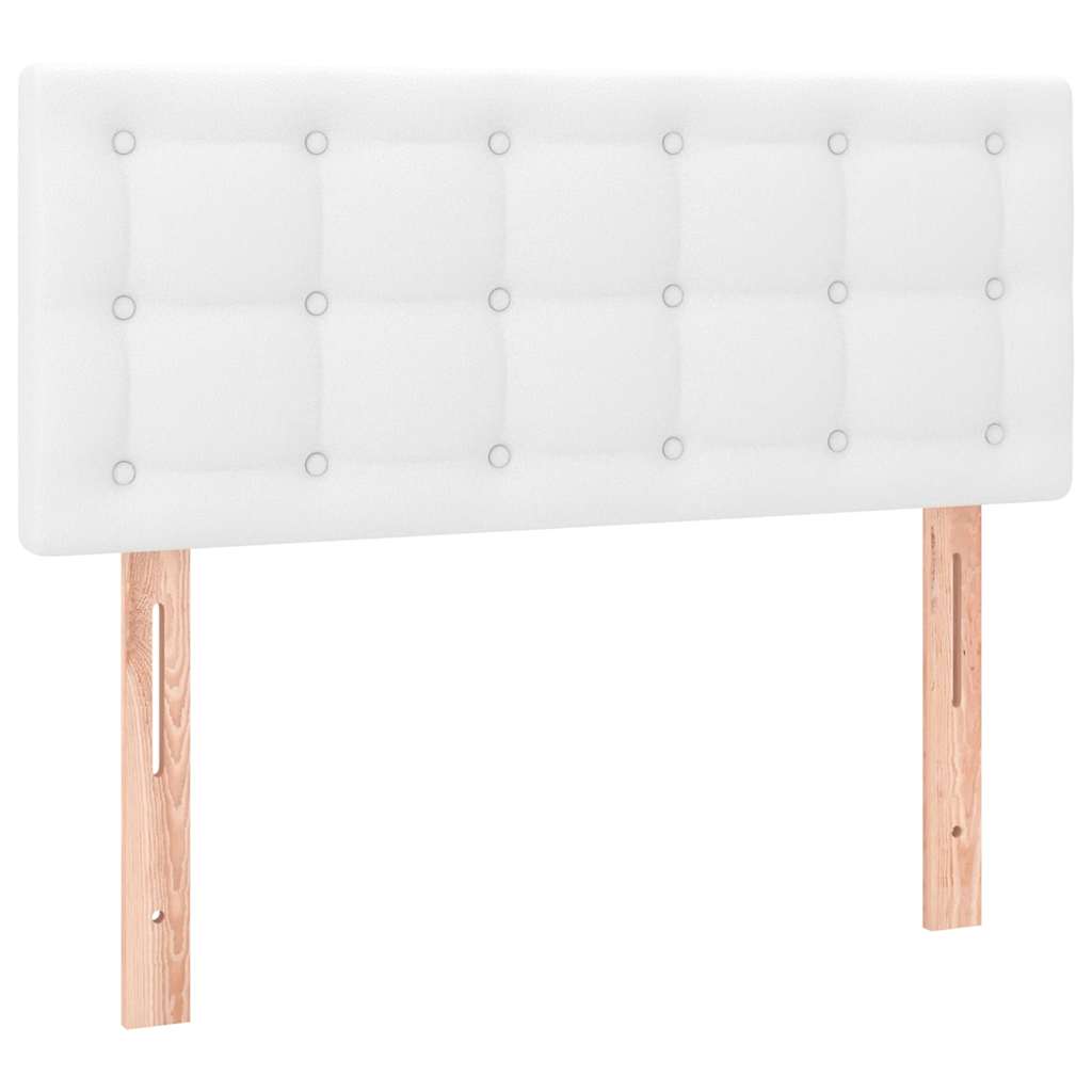 Giroletto Molle con Materasso e LED Bianco 120x190cm Similpelle