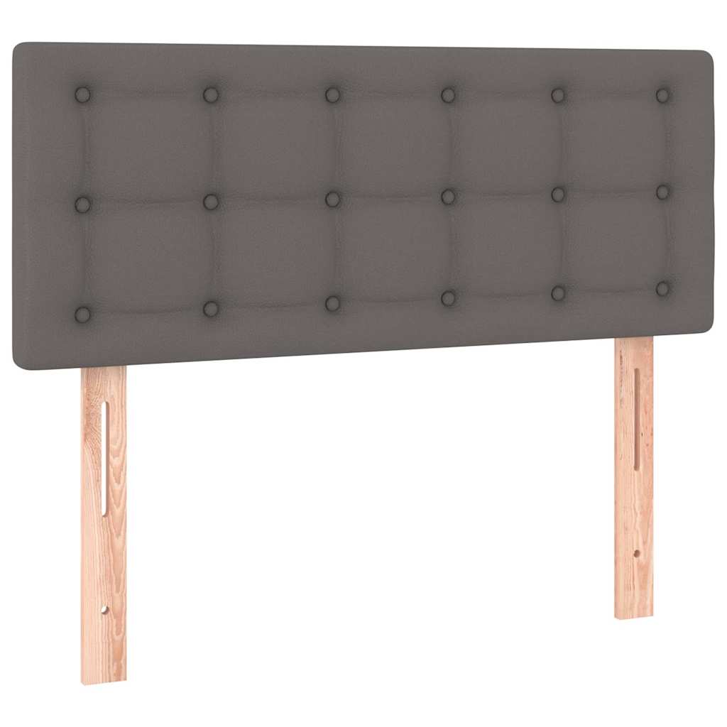 Giroletto Molle con Materasso e LED Grigio 120x190cm Similpelle | homemem39