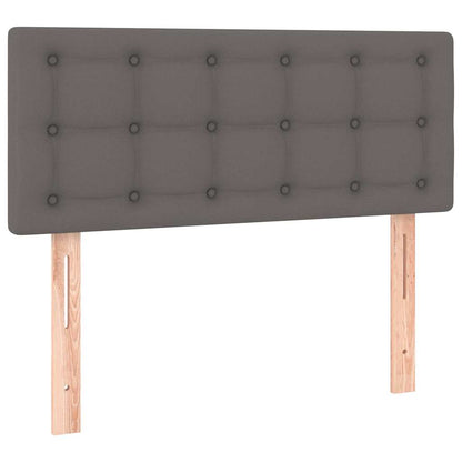 Giroletto Molle con Materasso e LED Grigio 120x190cm Similpelle | homemem39