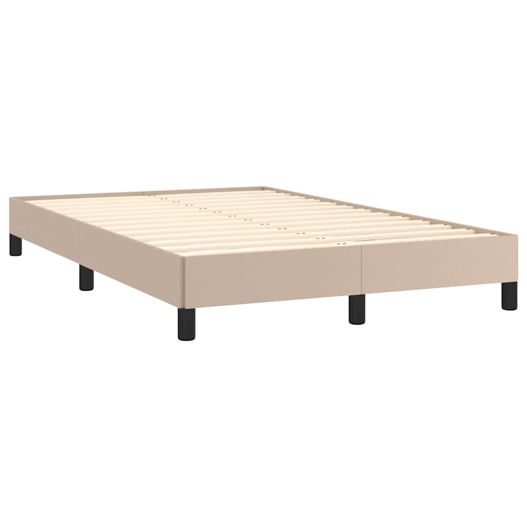 Giroletto Molle Materasso e LED Cappuccino 120x190cm Similpelle | homemem39