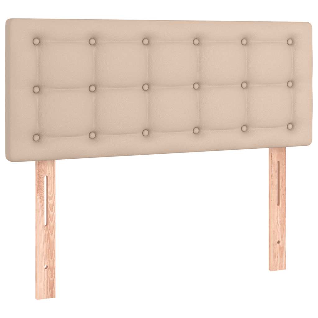Giroletto Molle Materasso e LED Cappuccino 120x190cm Similpelle | homemem39