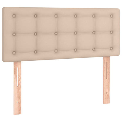 Giroletto Molle Materasso e LED Cappuccino 120x190cm Similpelle
