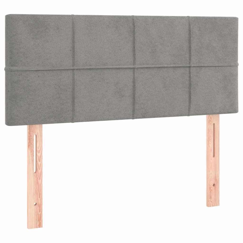 Letto a Molle con Materasso e LED Grigio Chiaro 120x190 cm