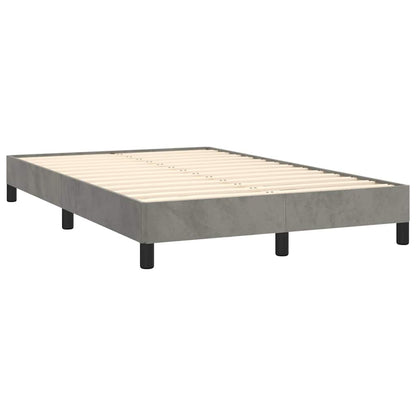 Letto a Molle con Materasso e LED Grigio Chiaro 120x190 cm Velluto | homemem39