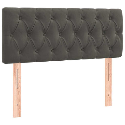 Letto a Molle con Materasso e LED Grigio Scuro 120x190cm