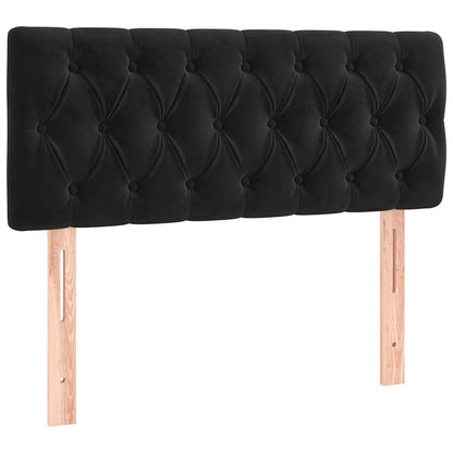 Letto a Molle con Materasso e LED Nero 120x190 cm in Velluto - homemem39