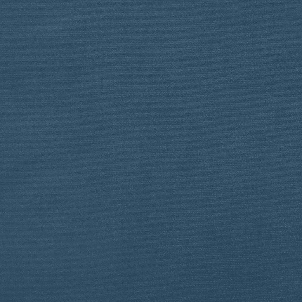 Letto a Molle con Materasso e LED Blu Scuro 120x190 cm in Velluto - homemem39