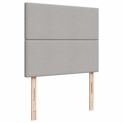 Letto a Molle Materasso e LED Grigio Chiaro 120x190 cm Tessuto - homemem39