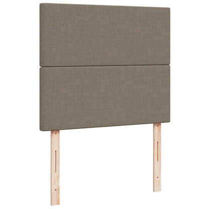 Letto a Molle con Materasso e LED Tortora 120x190 cm in Tessuto | homemem39