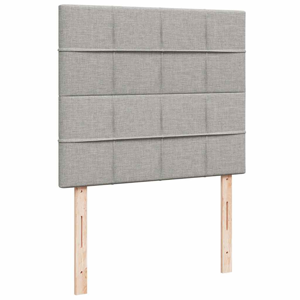 Letto a Molle Materasso e LED Grigio Chiaro 120x190 cm Tessuto