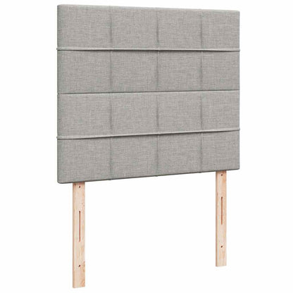 Letto a Molle Materasso e LED Grigio Chiaro 120x190 cm Tessuto