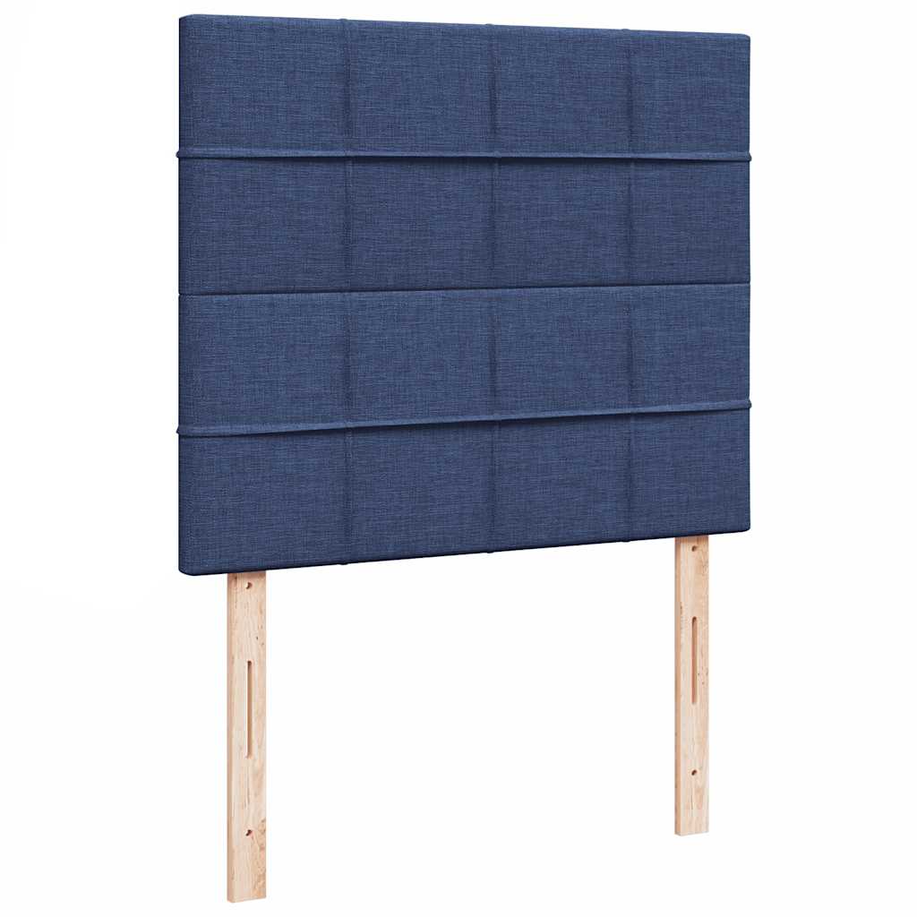 Letto a Molle con Materasso e LED Blu 120x190 cm in Tessuto | homemem39