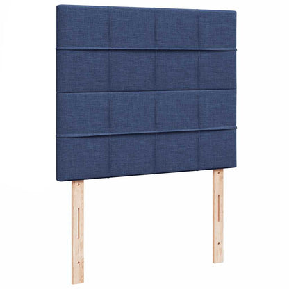 Letto a Molle con Materasso e LED Blu 120x190 cm in Tessuto | homemem39